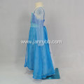 Elsa blue chiffon fabric snowflake mesh princess dress